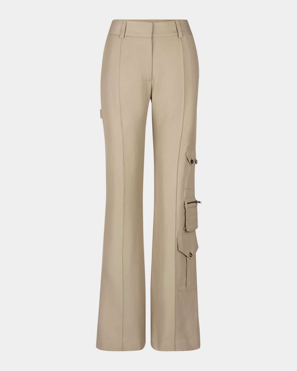 Wide-Leg Cargo Trousers